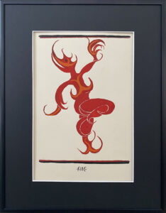 Stylized painting of a elemental creature called fire.