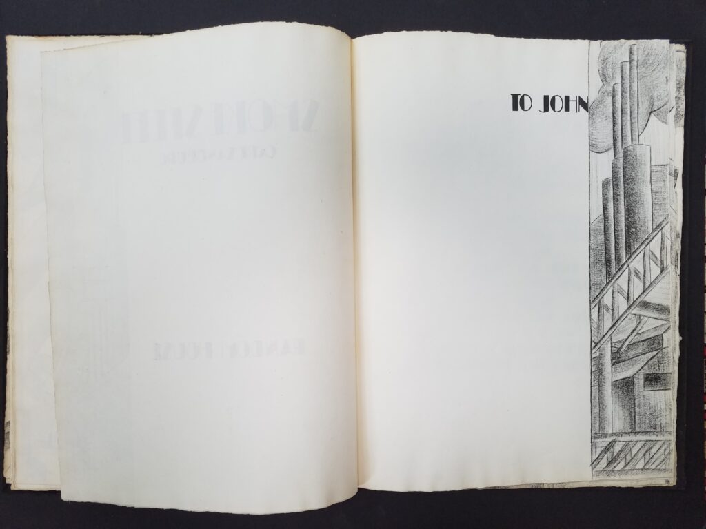 Smoke and Steel Book: Dedication page. Text reads: To John