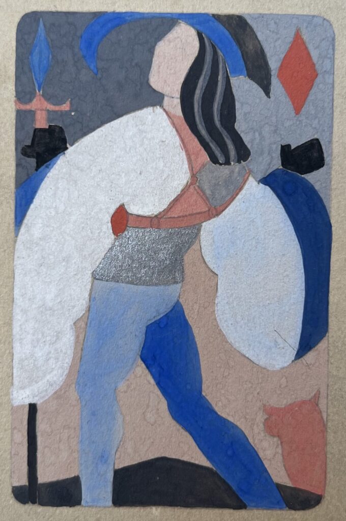 Painting of Jack of Diamonds card